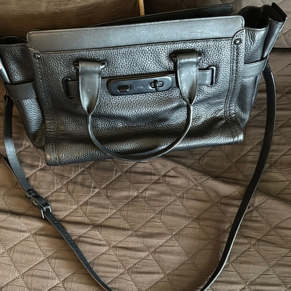 Coach Black Leather Crossbody Bag